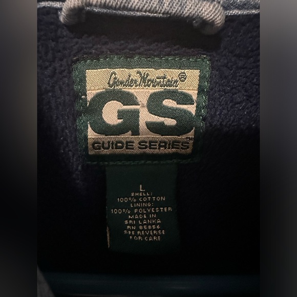 Large L Vintage blue cotton jacket button up - Picture 2 of 5